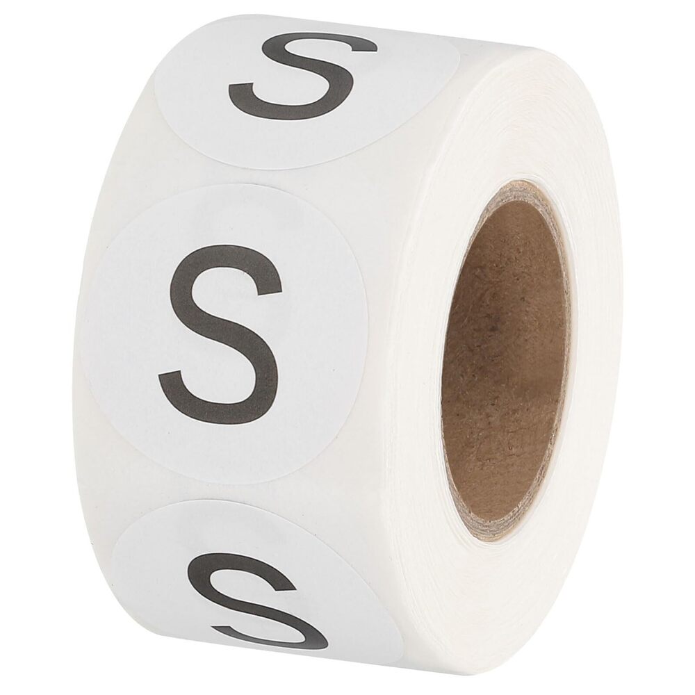 2493 Letter S Inventory Labels, 1 Inch Capital Letter Stickers Self